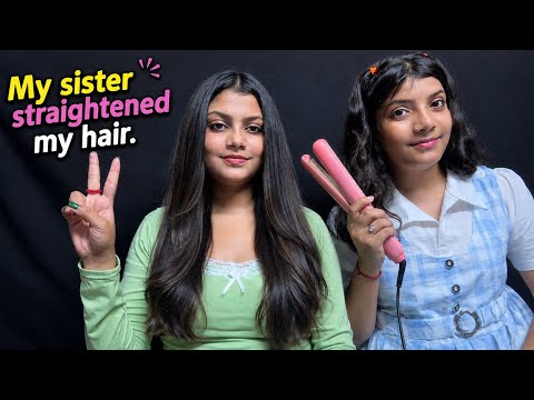 ASMR My Sister Straightened My Hair 😭😱