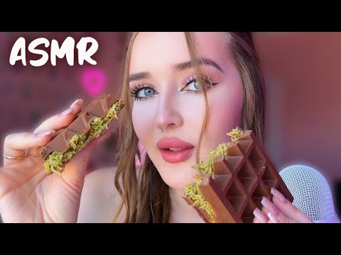 ASMR✨итинг ДУБАЙСКОГО ШОКОЛАДА 🍫и клубники в шоколаде 🍓asmr eating iting dubai chocolate 🩷