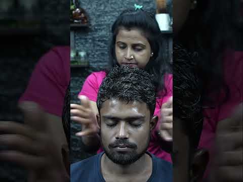 She Doing Ear - Neck And Head Massage With Satisfying ASMR Sound #shorts