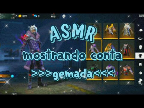 asmr free fire | mostrando conta gemada