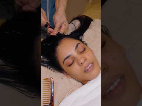 ASMR: Relaxing Thai Body Massage with Hot Oil Head Massage #shorts