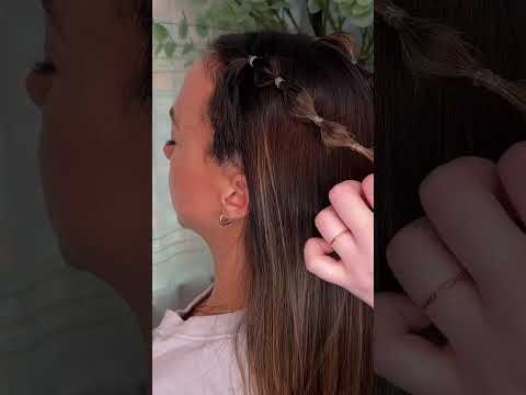 ASMR Lolla Bubble Braid Hair Styling 💜 #asmr #asmrsounds #asmrrealperson #asmrhaircare #asmrhair