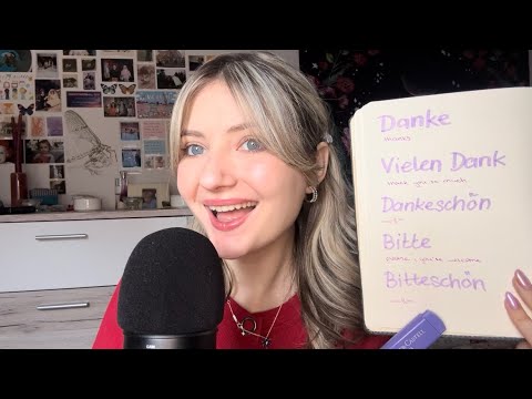 ASMR| teaching you basic german phrases (part 2)