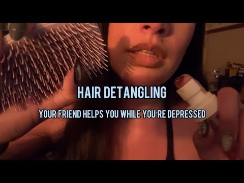 ASMR Detangling Your Hair | Hair Brushing, Parting & Haircare