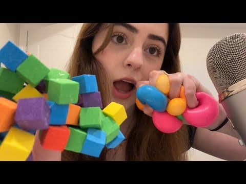 cubitos pegajosos vs pelotitas pegajosas ASMR