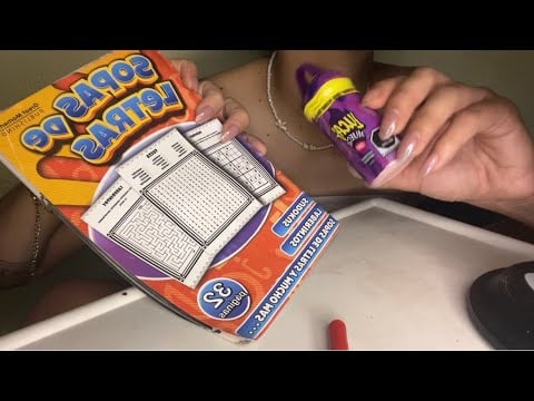 ASMR con sopa de letras y lucas muecas 