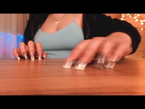 ASMR 15 FPS table tapping & scratching very slow around the camera (brain melting)