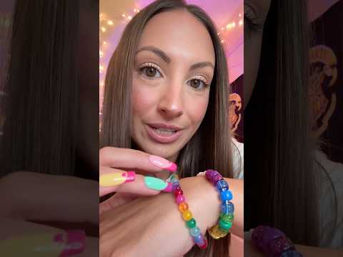 rainbow bracelet tour! 🌈 #asmr #triggersforsleep #asmrsounds #relax #jewelryasmr
