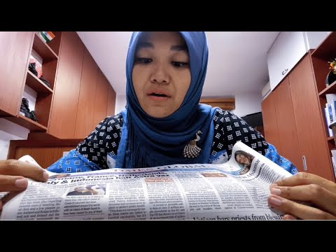 [ASMR] reading newspaper Times of India