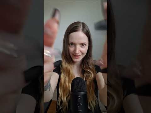 ASMR fast hand sounds and mouth sounds with long nails #shorts #asmr