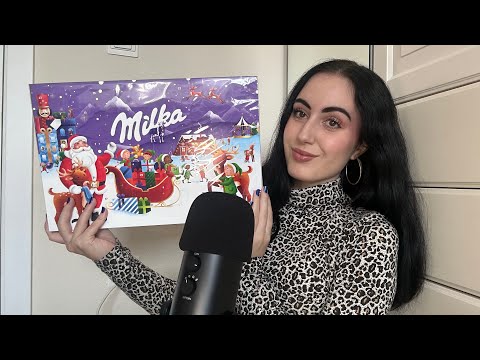 ASMR EN ESPAÑOL ~ ABRIENDO EL CALENDARIO DE ADVIENTO DE MILKA🍫🎄🎅🎁🎉🎊 #asmr