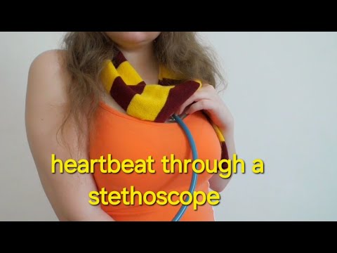 ASMR heartbeat sounds through a stethoscope