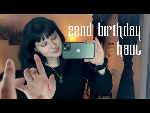 ASMR | 22nd Birthday Haul! 🎂 tapping, tracing, hand movements, etc.