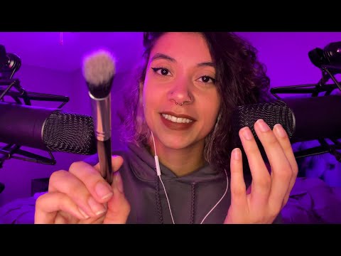 Slow Face Brushing & Gentle Whispers ~ ASMR