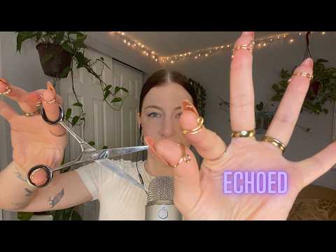 ASMR Echoed 📣 Plucking Negative Energy 😴 Mouth Sounds & Visual Triggers  ✨Flashback Friday