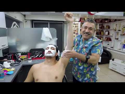 REAL BARBER SHOP EXPERIENCE! RELAXING TURKISH BARBER MASSAGE  AND SKIN CARE