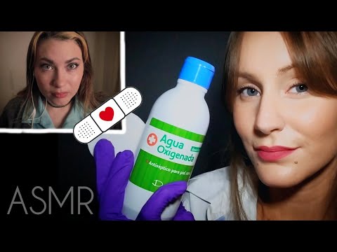 ASMR🎧 Doctora cura tu herida (con Mindarina ASMR)⚡Roleplay ESPAÑOL - asmr con Elena