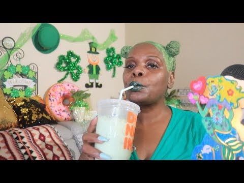 DUNKIN SHAMROCK ASMR EATING SOUNDS