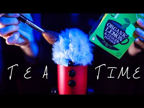 🍵 ASMR - TEA TIME 🍵 tea unboxing, tea bag, fluffy mic brushing ❗ NO TALKING ❗