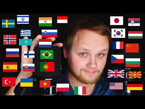 ASMR Testing my 🎙️ mics 🎤 in 45+ different languages (Guess the language)