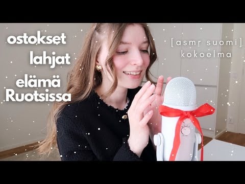 ASMR suomi yli 1h | ostokset, lahjat, ulkomailla asuminen & höpöttely