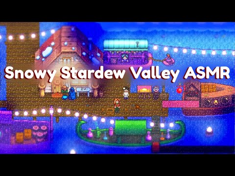 ASMR | Winter in Stardew Valley ❄️ Close up whispers & crunchy snow