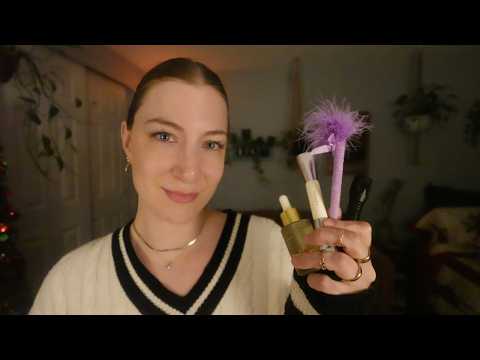 Rainy ASMR Eye Cleaning 👁️👁️ Blink Trigger, eye exam 🌧️
