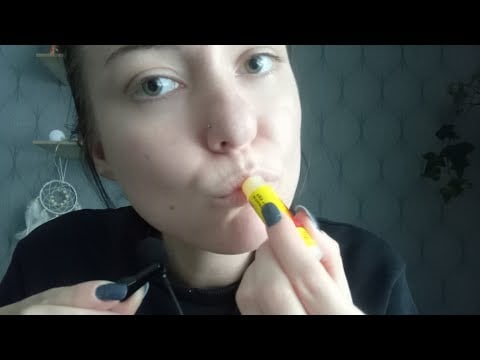 ASMR- Extra lofi inaudible whisper and Carmex application