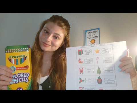 ASMR School Christmas Party🎄Interactive Teacher Roleplay | Cozy Classroom