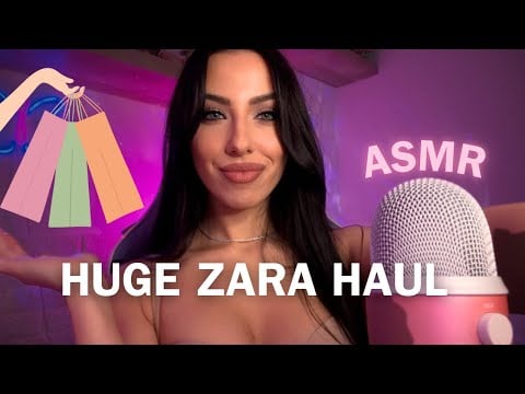 ASMR ON MY HUGE ZARA HAUL - Tapping su stivali/ tacchi, Sussurri & Fabric Sounds/Clothes Scratching