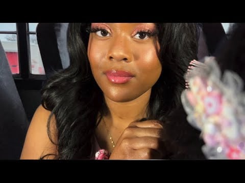 ASMR POV: Hello Kitty Obsessed Girl Clips Your Hair Back & Gets You Ready on the School Bus 