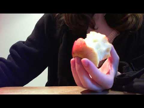 ASMR eating a crunchy apple