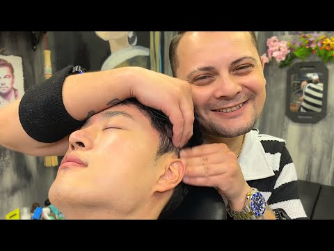 ASMR 이스탄불 최고의 헤드 마사지 바버 | 아닐 척먹