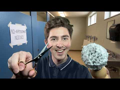ASMR $5 Haircut in the School Bathroom