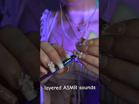 layered ASMR sounds + echo effects ✨🎧  #asmr
