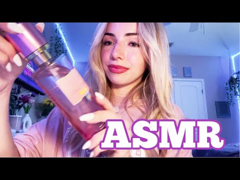 ASMR - Get Sleepy With Relaxing Sounds (Lid Sounds, T-Shirt Scratching, Ring Tapping, & Lip Gloss)