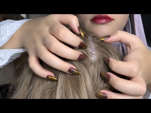 ASMR Searching for Pins in Your Hair & Plucking (Scalp Scratching)