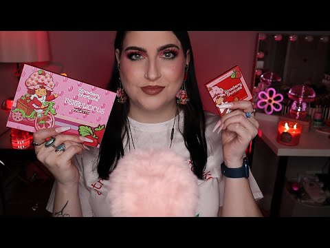 ASMR Doing My Makeup | Playing with the Strawberry Shortcake Collection 🍓🍰