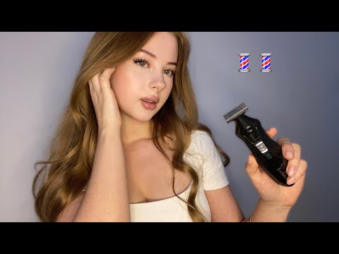 ASMR | Flirty Barber pt.2💈✂️ (roleplay, hair cutting hair brushing, whispers)