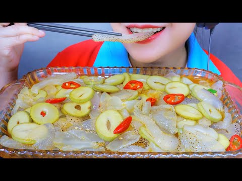 ASMR SHAKED JELLYFISH WITH SOUR MANGO , EATING SOUNDS | LINH-ASMR