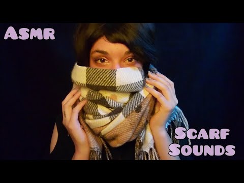 ASMR ◇ Knotting and scratching a scarf 💫
