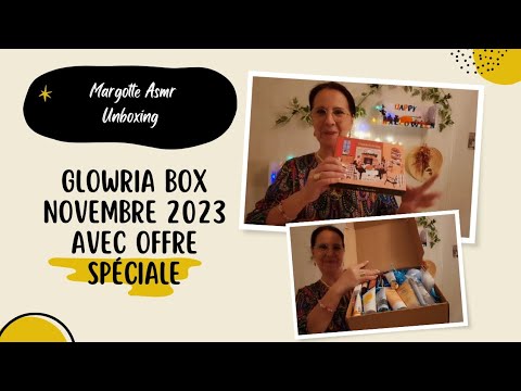 Asmr Français, Unboxing "Glowria box" Novembre 2023, avec offre spéciale.