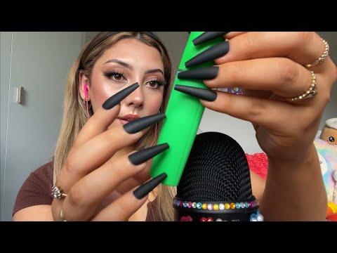 ASMR nail application + fast nail tapping 🖤 | Whispered