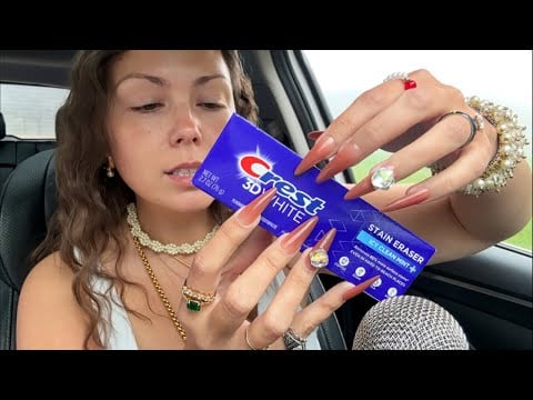 asmr/ couponing HAUL 🧼🧴🪥 (tingly whispers, long nails, etc)