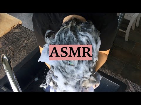 ASMR Washing My Hair in the Sink (Foamy Hair Wash, Rinse & Blow Drying, No Talking)