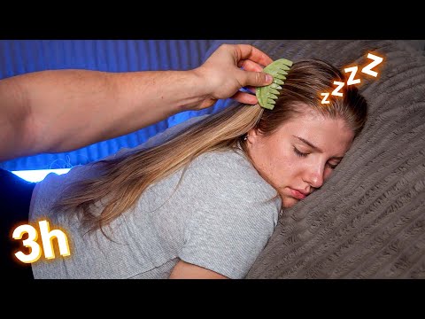 ASMR Sleep Cure: 3 Hours of Hair Play & Brushing Sounds (No Talking)