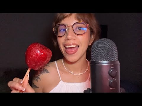 ASMR comiendo manzana con chamoy 🍎 ✨ 