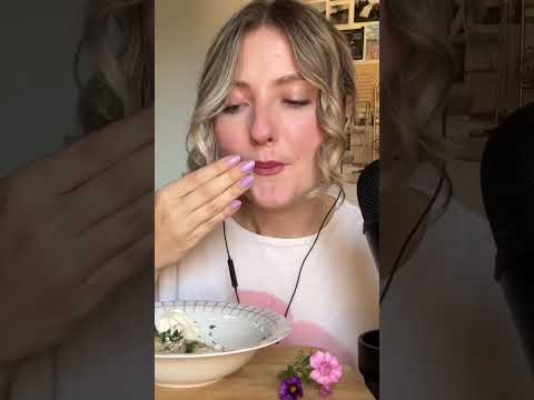 ASMR | eating warenyeky (eastern european dumplings 🥟😋) #asmr #food #mukbang #eatingsounds