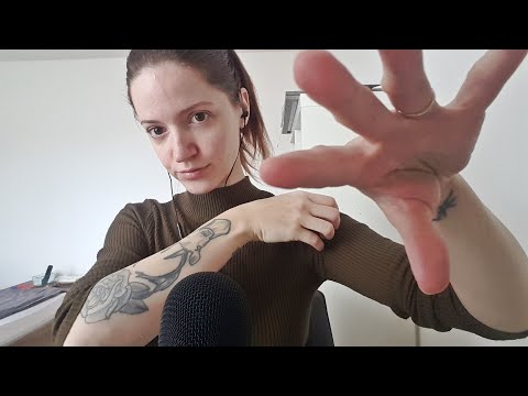 ASMR pure hand sounds with fabric scratching and more - mouth sounds, countdown - whispering