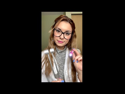 ASMR FAST Cranial Nerve Exam #shorts medical examination, Eye test orbital light, Personal Attention